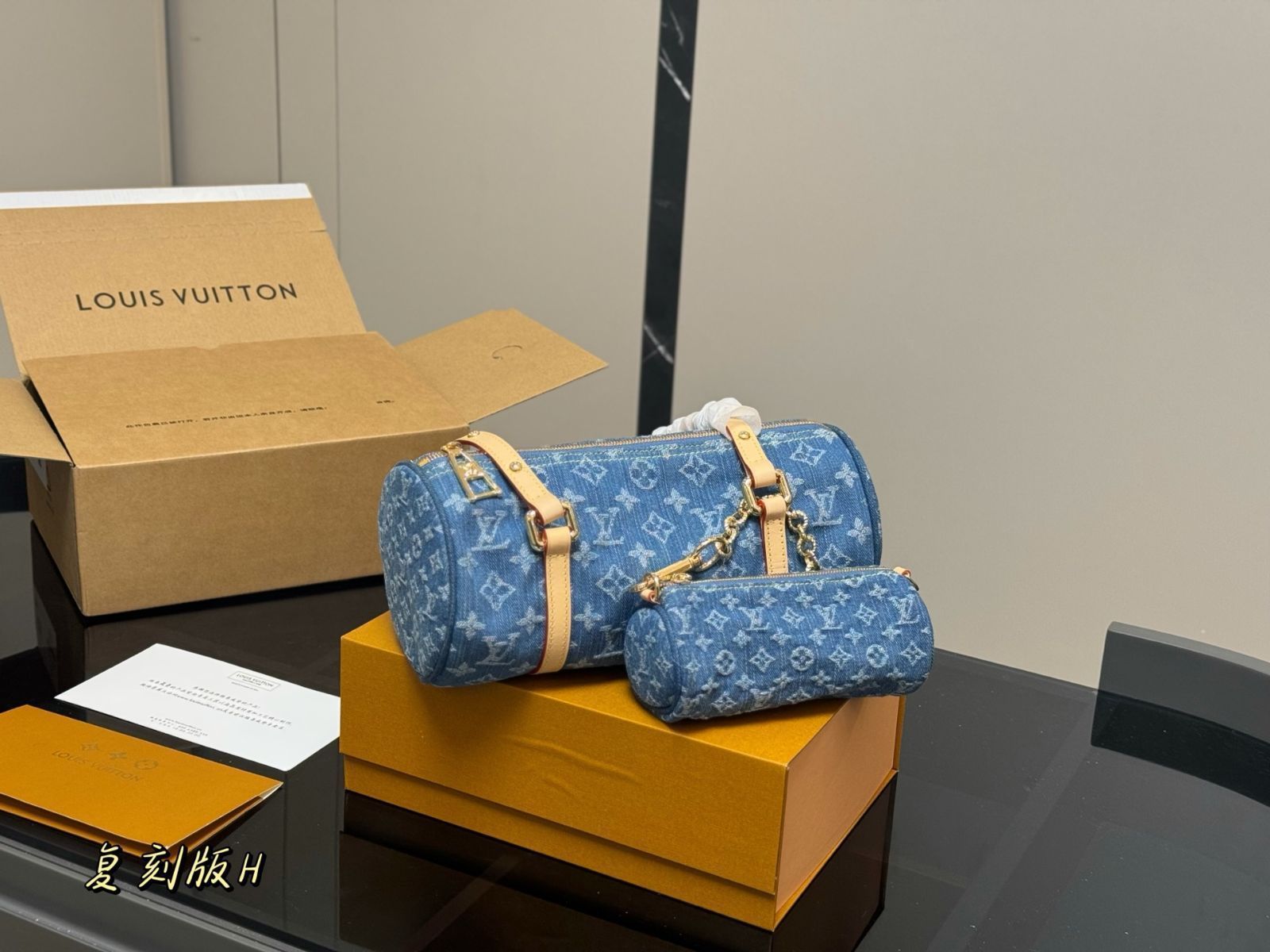 【今日特価】Louis Vuitton Denim Babylone ルイヴィトン デニム バビロン バッグセット-MM輸入