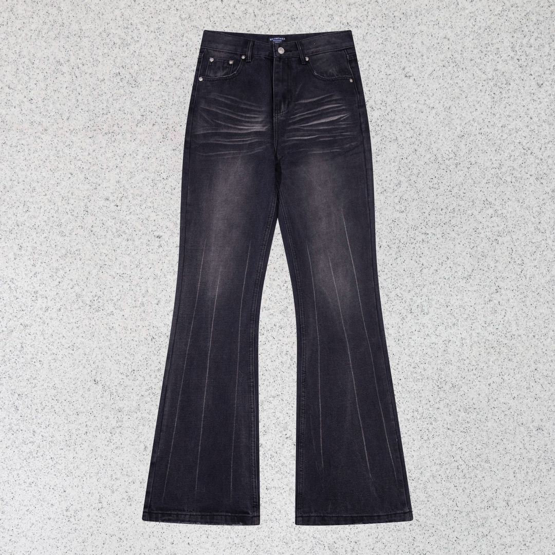 【今日特価】Balenciaga SS24 水洗中腰 フレアジーンズ