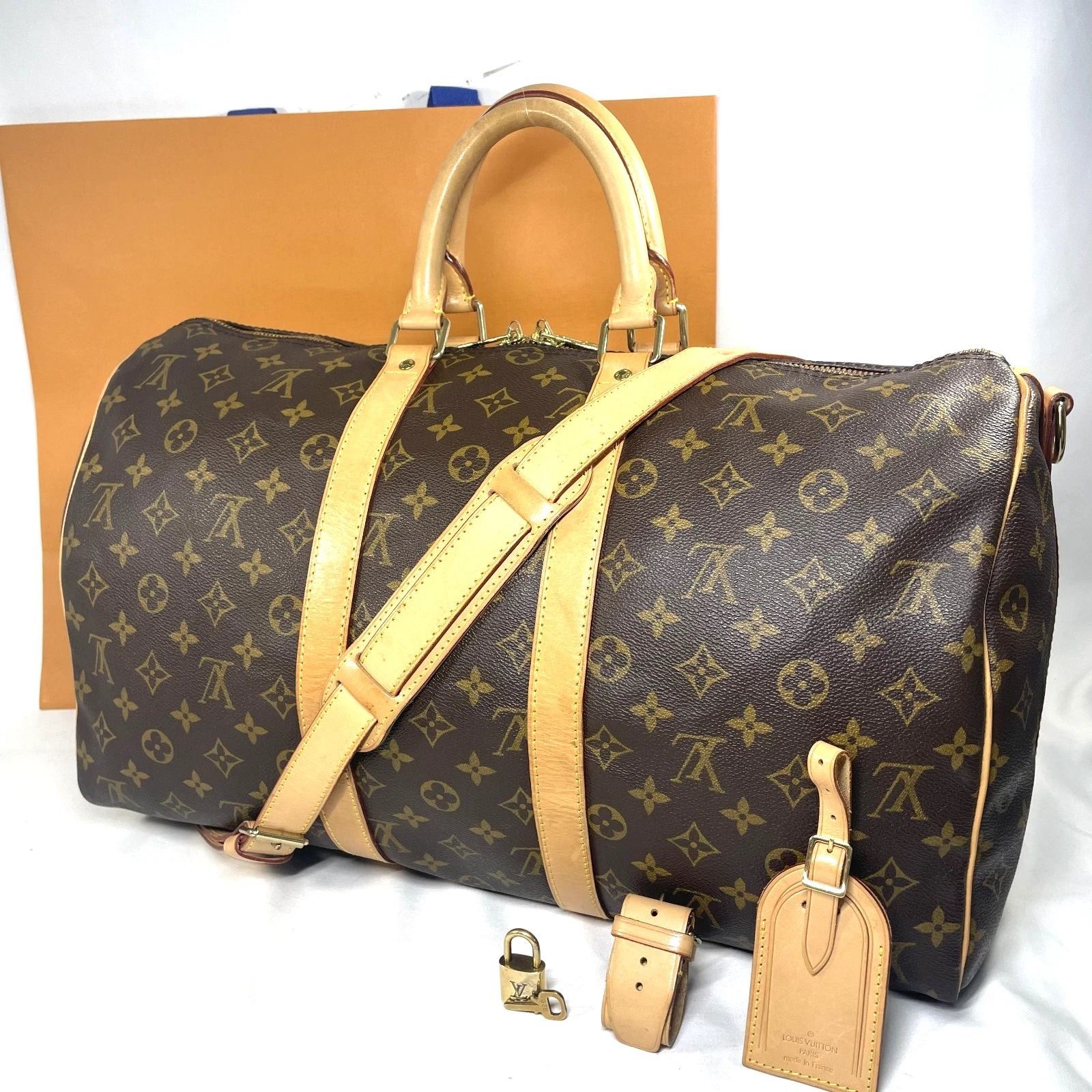 【本物】ルイ ヴィトン ボストンバッグ キーポルバンドリエール45 Keepall Bandouliere 45 モノグラム M41418 2WAY