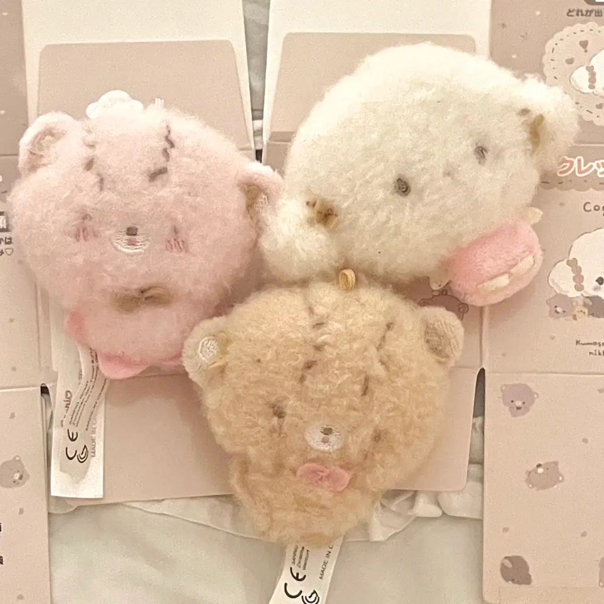 サンリオ こぎみゅん くまさん ハンドメイド マスコット キーホルダー ぬいぐるみ ピンク ブラウン
