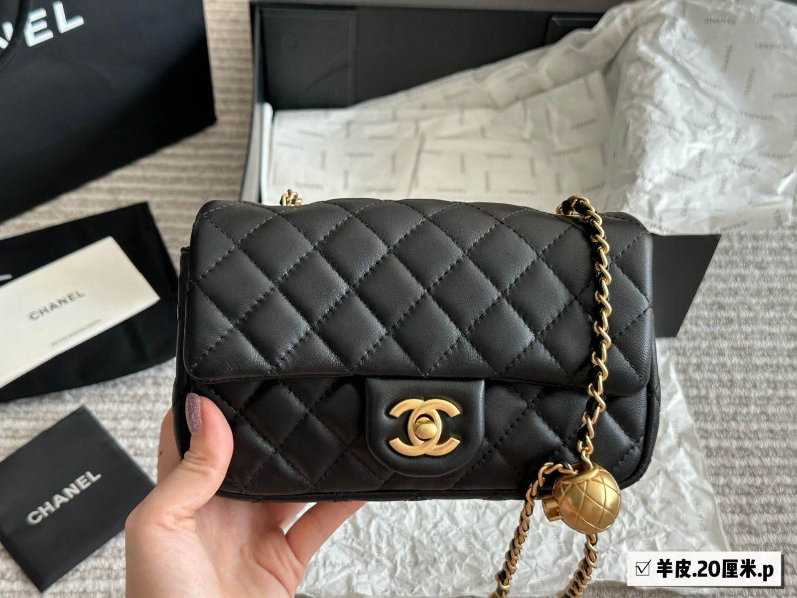 【今日特価】Chanel Golden Ball CF20 [Black] | シャネル ゴールデンボール CF20 ブラック-MM輸入2