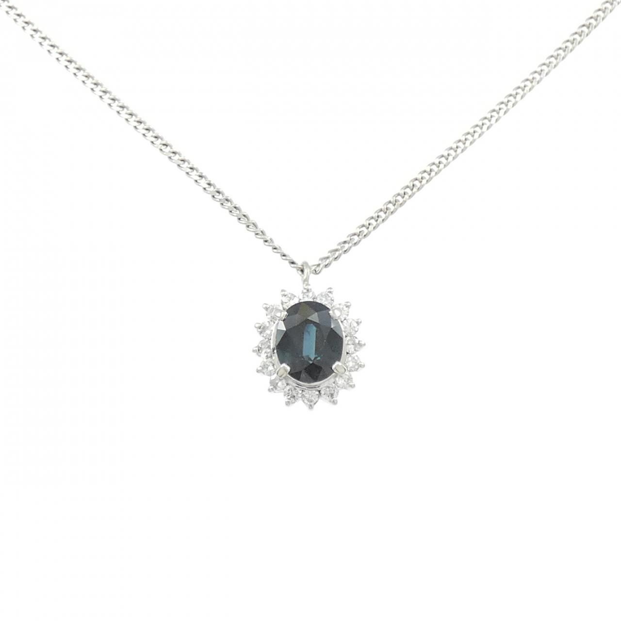 PT900 サファイヤ ネックレス 1.20CT