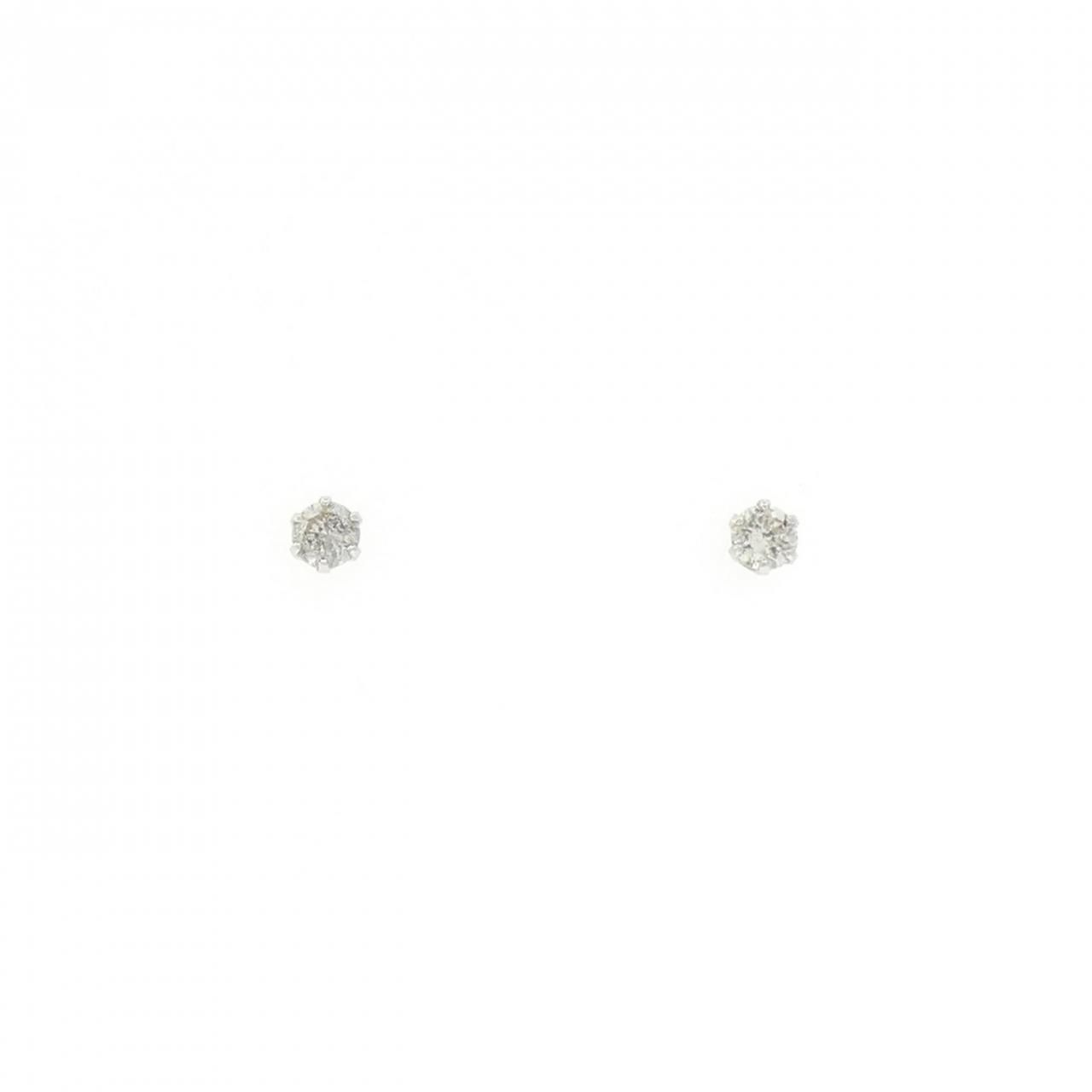 PT900 ソリティア ダイヤモンド ピアス 0.10CT