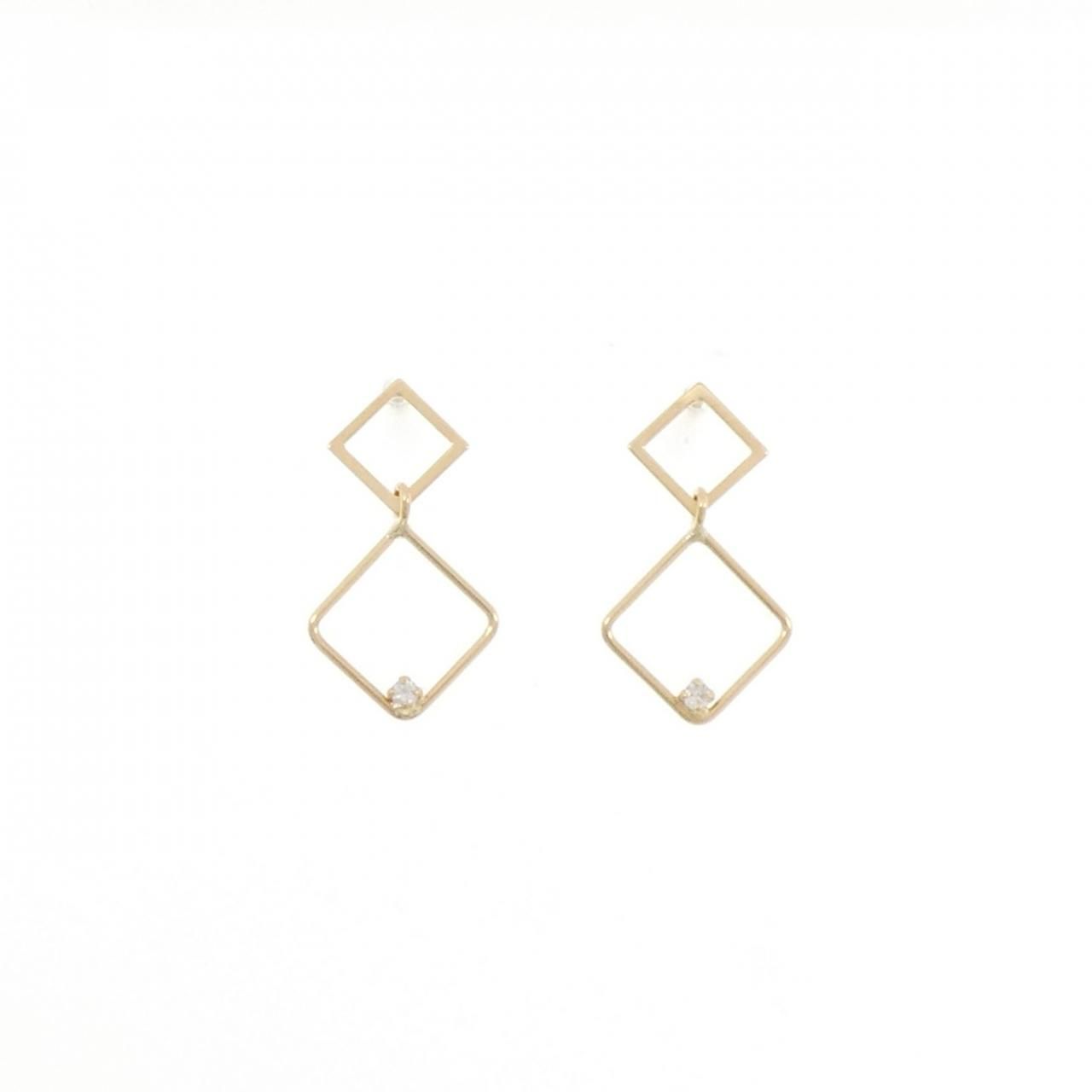 K18YG ダイヤモンド ピアス 0.02CT