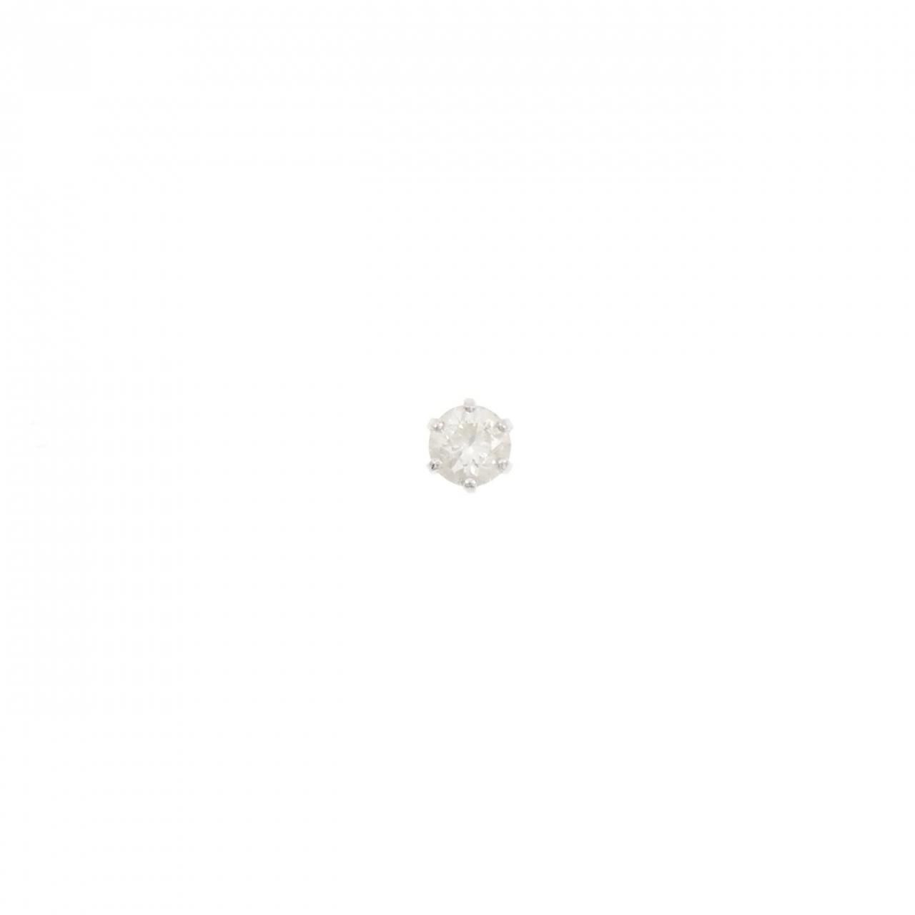 PT900 ソリティア ダイヤモンド ピアス 0.25CT 片耳