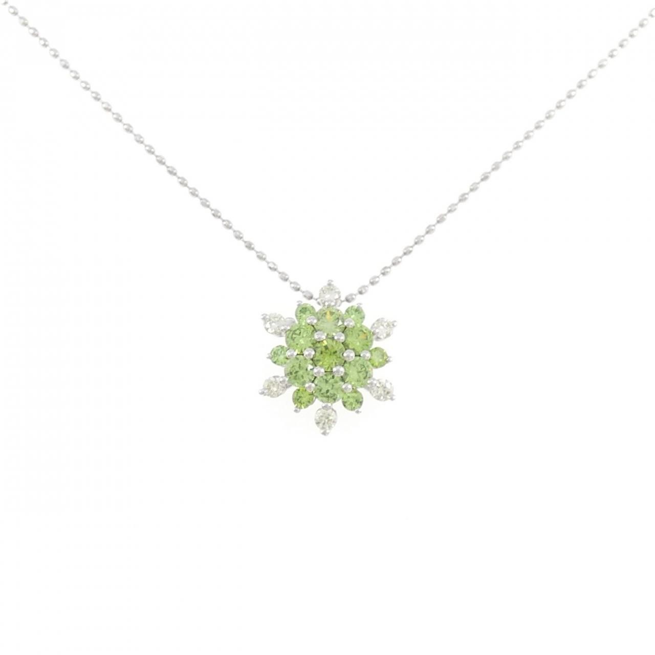 K18WG デマントイドガーネット ネックレス 0.73CT