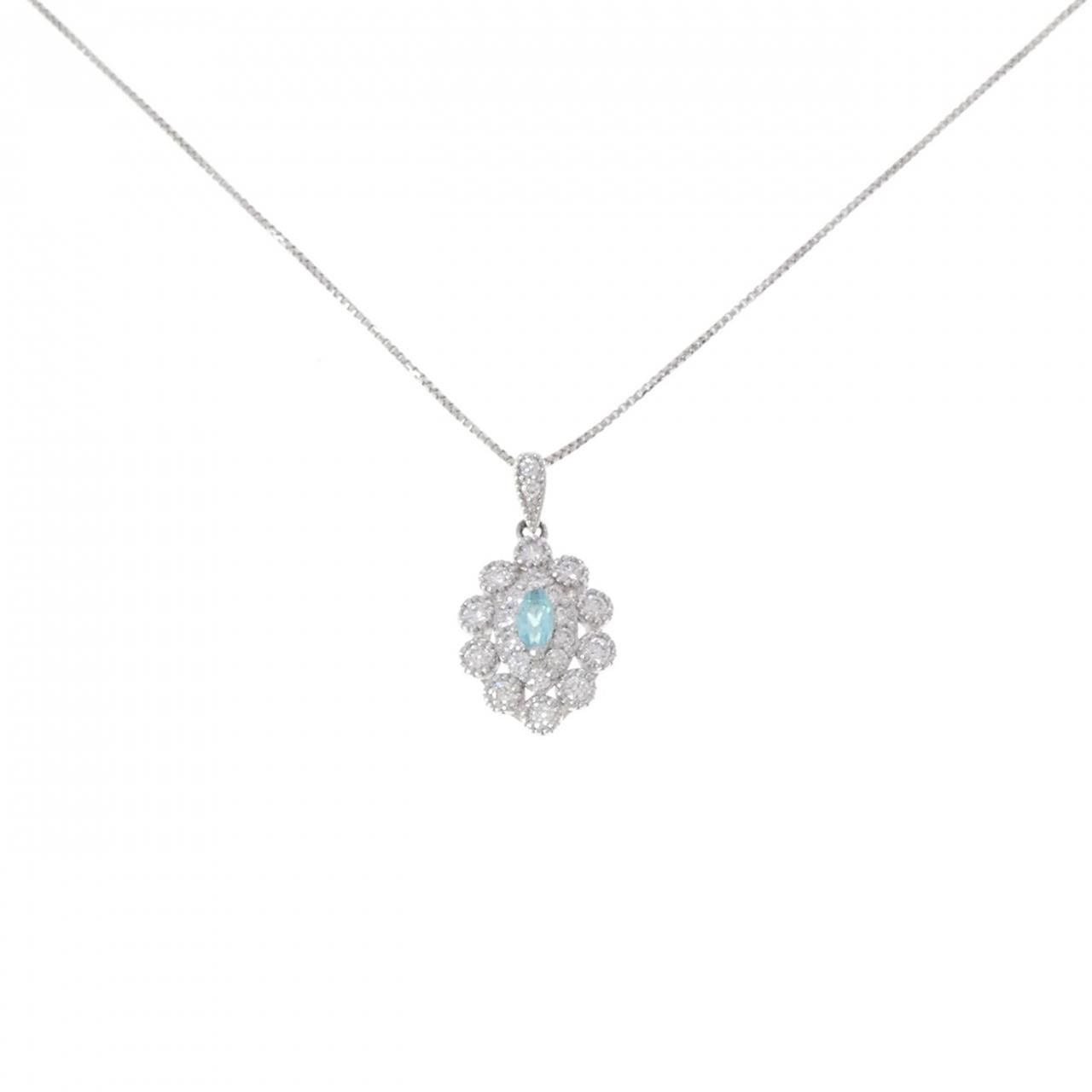 【新品】PT900/PT850 パライバトルマリン ネックレス 0.07CT