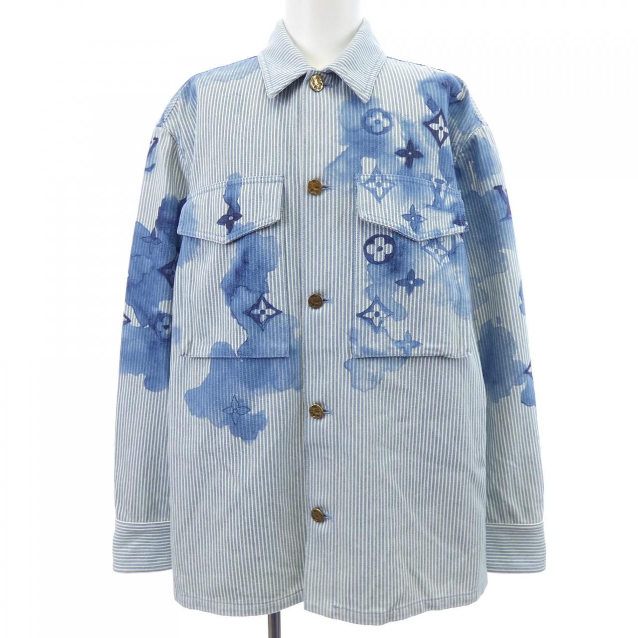 ルイヴィトン LOUIS VUITTON ストライプモノグラムワークウェア HLS05WBX7 デニムジャケット