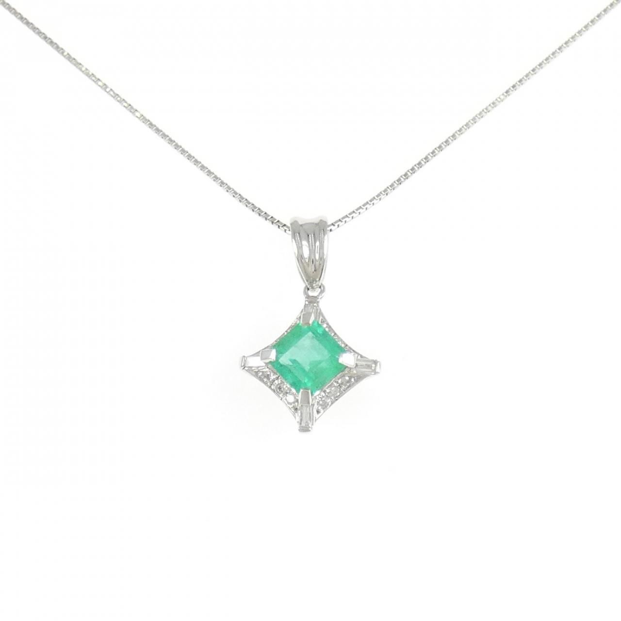 PT900/PT850 エメラルド ネックレス 1.01CT