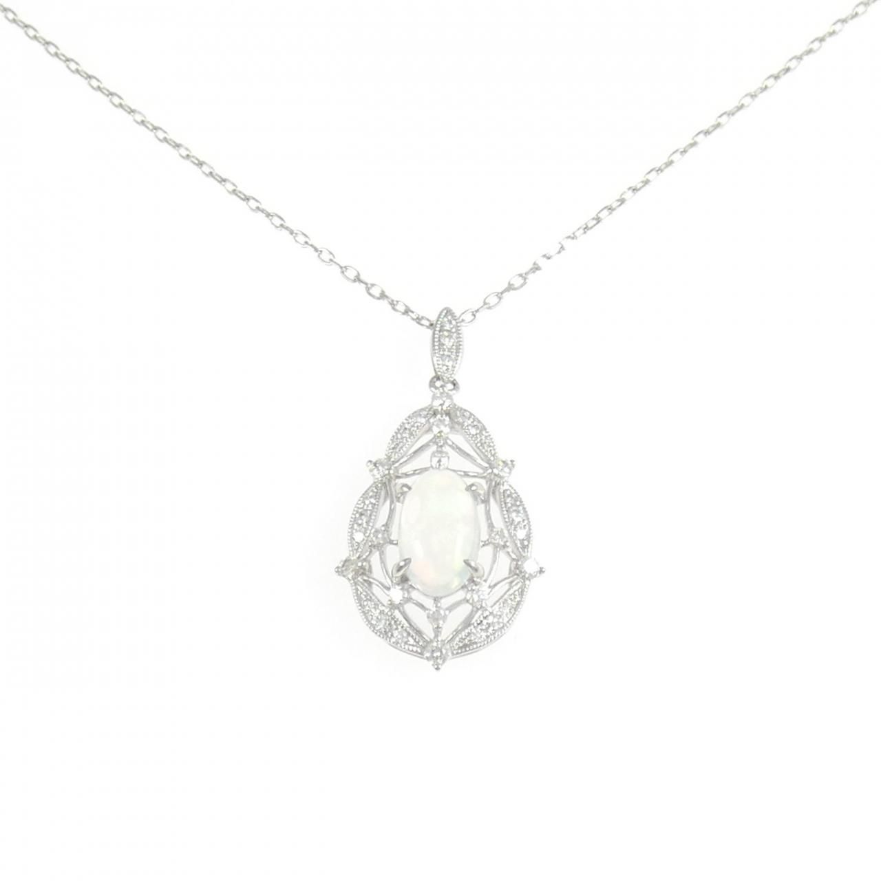 PT900/PT850 オパール ネックレス 1.00CT