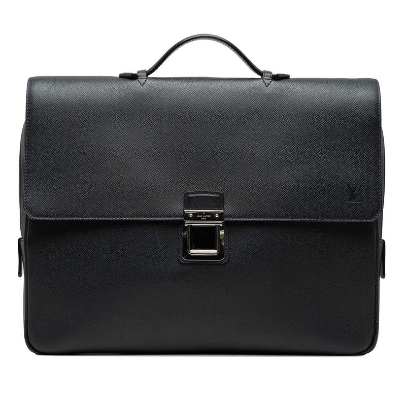 ルイ ヴィトン タイガ ヴァシリPM ビジネスバッグ M32640 ボレアル ダークネイビー レザー メンズ LOUIS VUITTON【1-0275417】