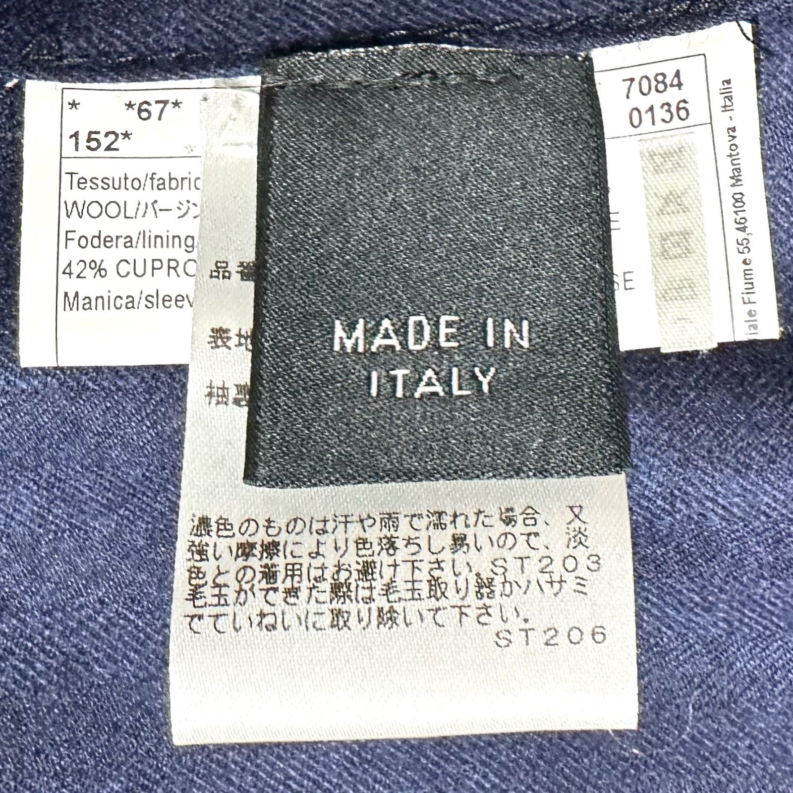 新品未使用】Gabriele Pasini テーラードジャケット ネイビー 44 春用