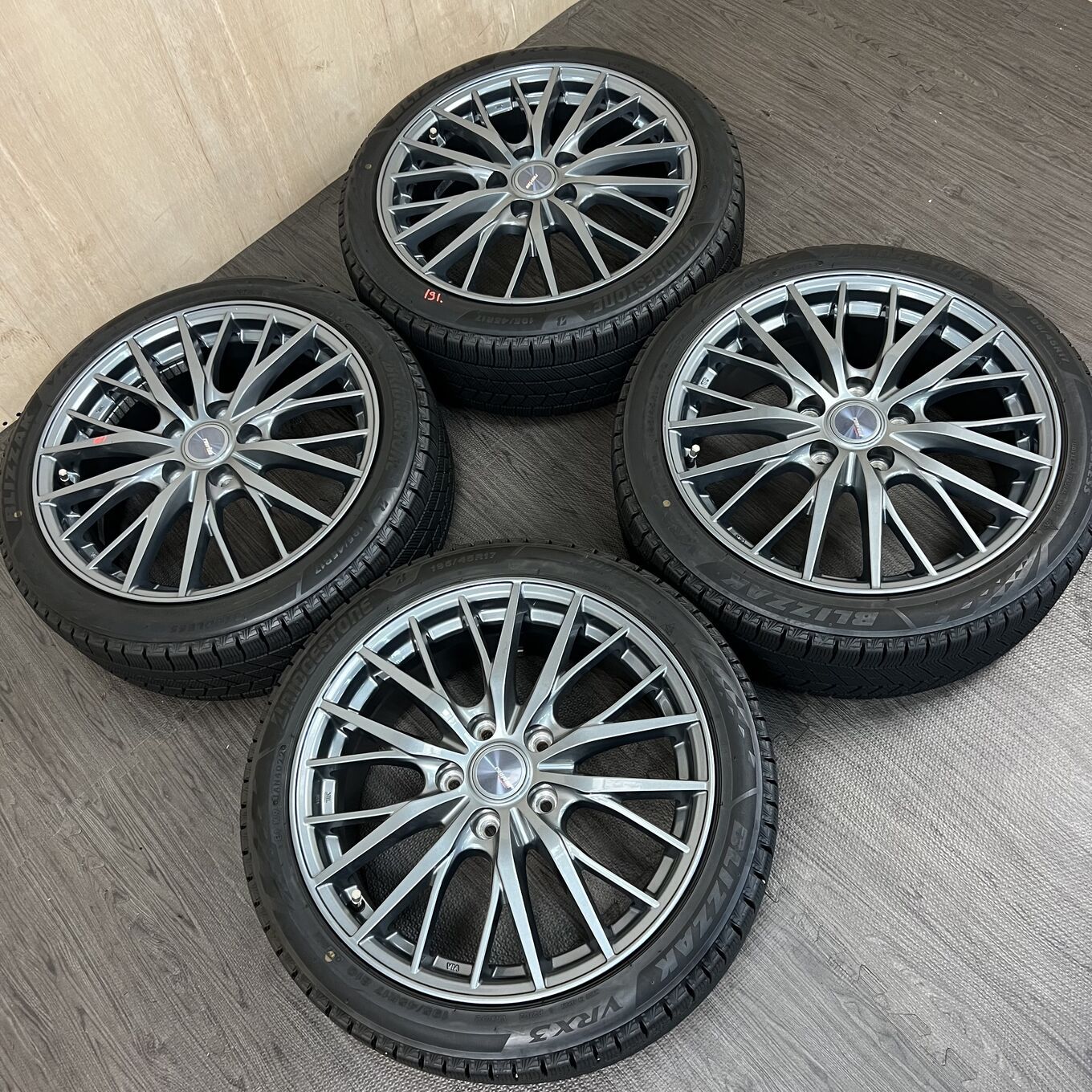 [セット]WEDS 17インチ + BRIDGESTONE スタッドレスタイヤ 195/45R17 #191S40426