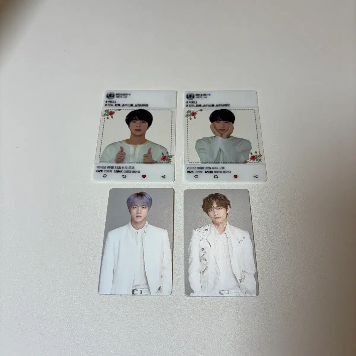 防弾 BTS LOVE YOURSELF SPEAK YOURSELF ARMYブース ジン(JIN・ソクジン) ヴィ(V・テヒョン・テテ) トレカ