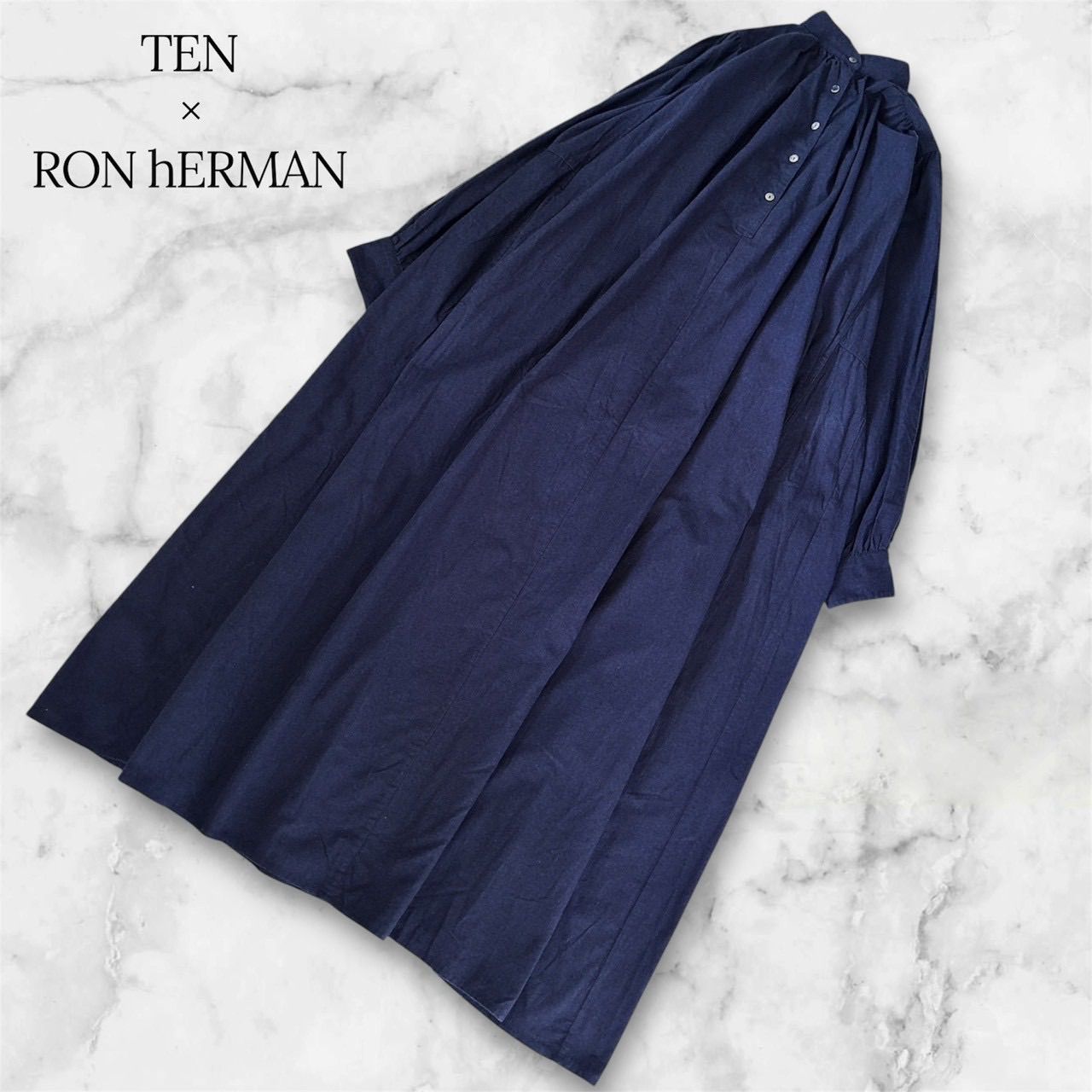 TEN × Ron Herman カフタンドレス ネイビー フリー テン バイ ロン