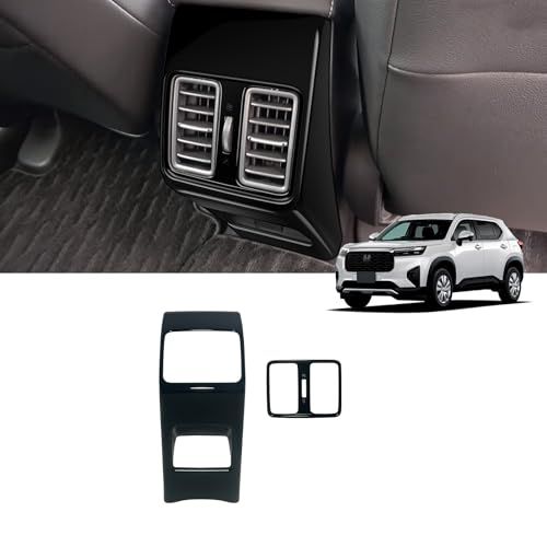 【GIKAKU】For ホンダ 新型WR-V WRV DG5系 X/Z/Z+ アクセサリー 内装パーツ リアエアコンパネル リア吹き出し口トリム インテリアパネル 保護パーツ 傷防止 車種専用設計（ピアノブラック）ts f812b00a