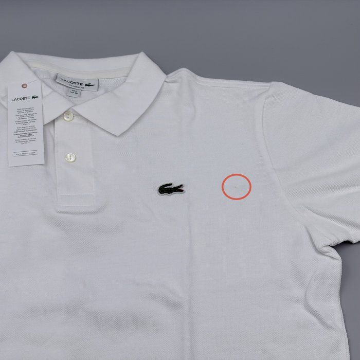 LACOSTE ラコステ クラシック フィット ピケ ポロシャツ ブラン 4