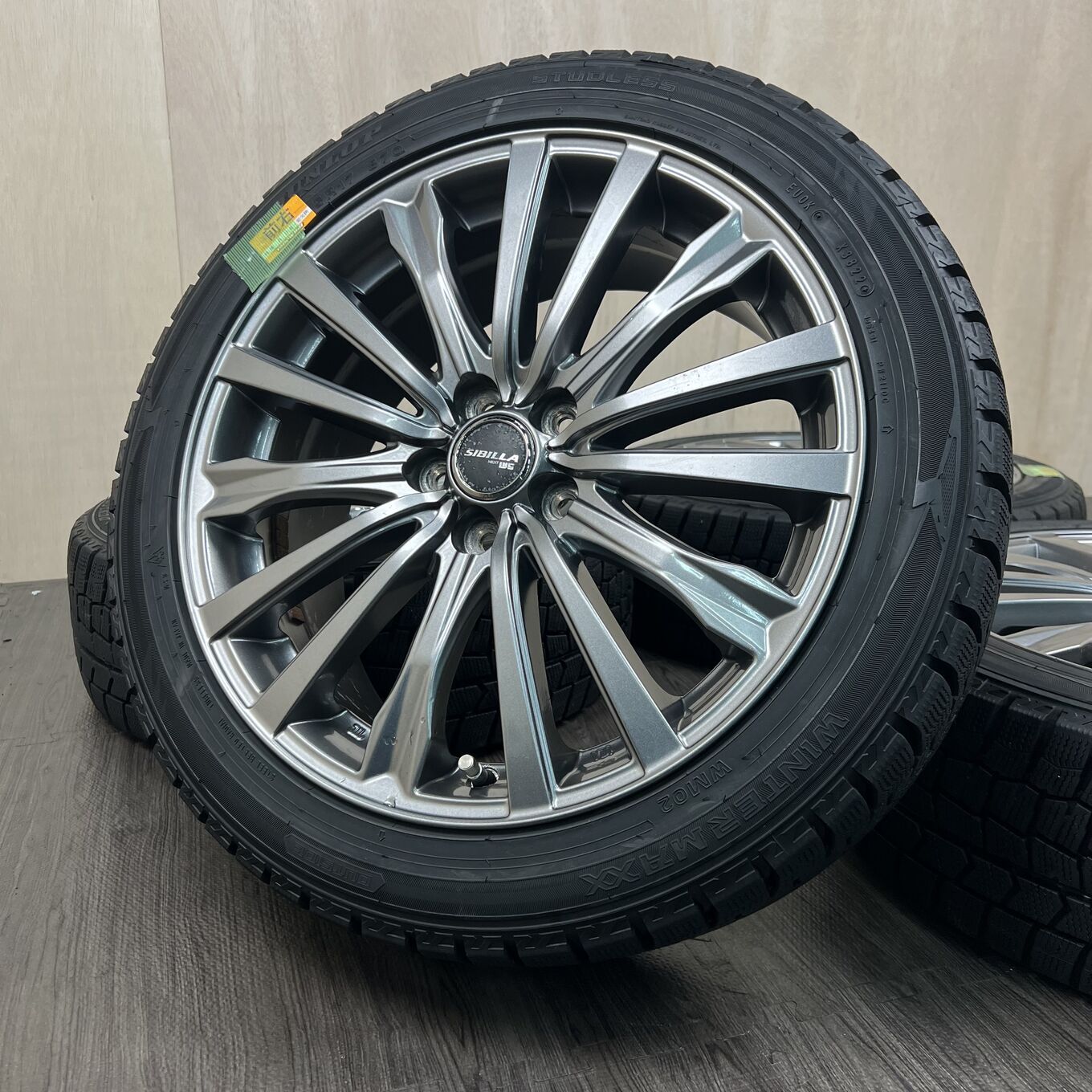 [セット]SIBILLA 17インチ + DUNLOP スタッドレスタイヤ 215/45R17 #359S40925