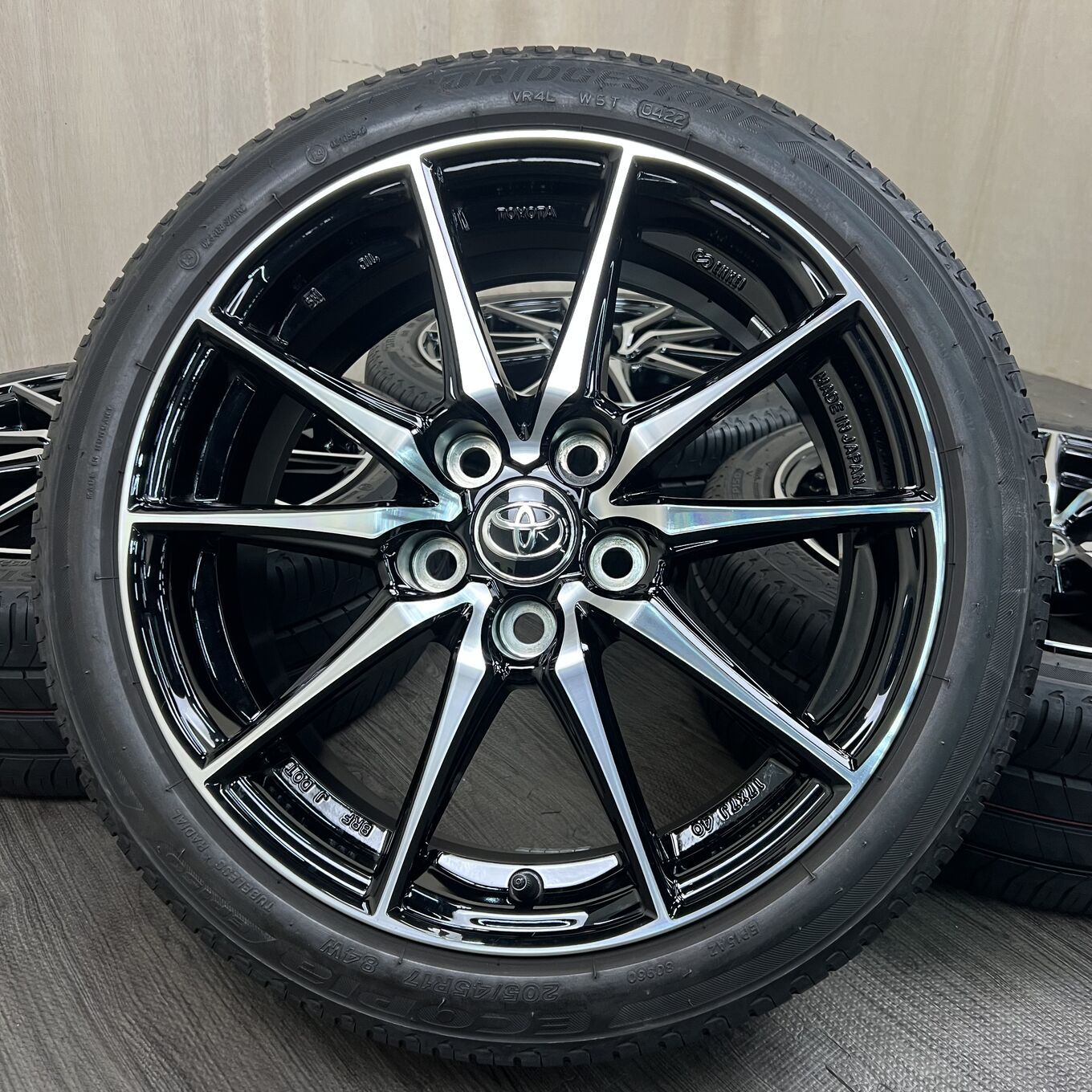 [セット]純正TOYOTA 17インチ + BRIDGESTONE サマータイヤ 205/45R17 #362S40925