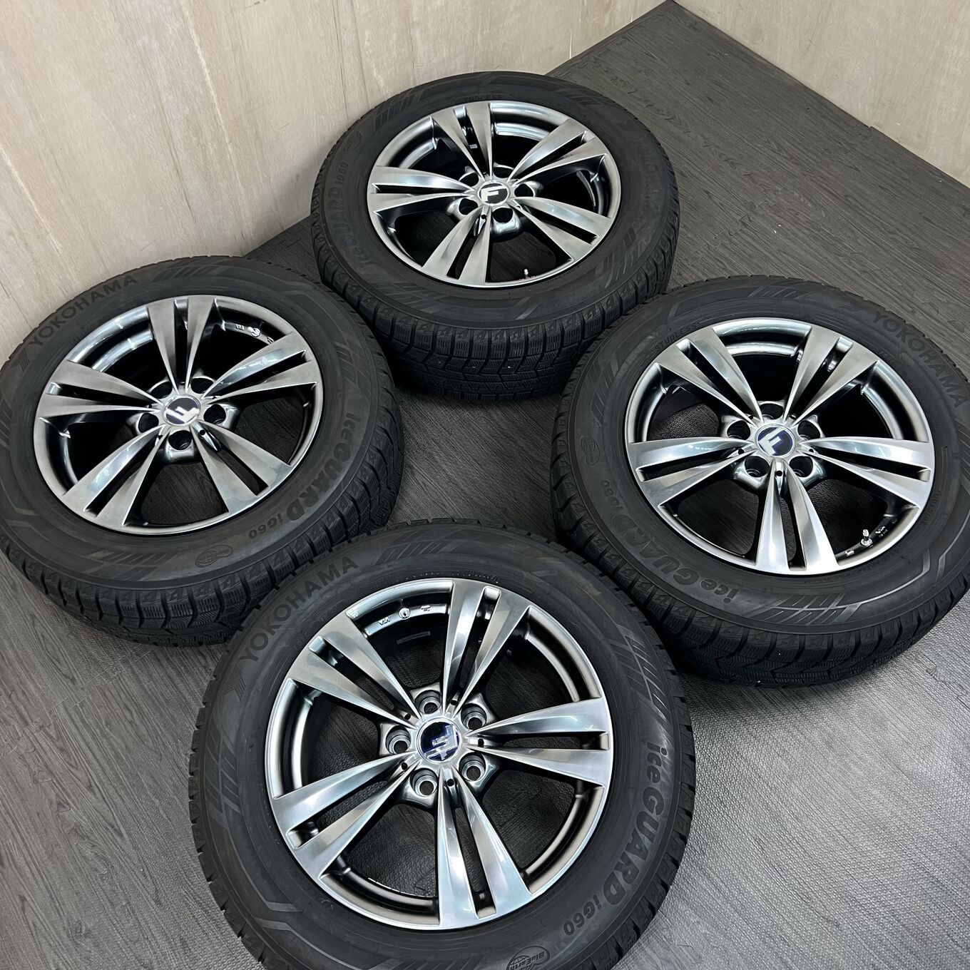 セット]LEHRMEISTER 17インチ + YOKOHAMA スタッドレスタイヤ 225 
