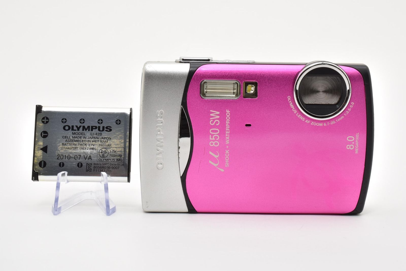 返品保証】☆光学極上品☆オリンパス OLYMPUS μ 850SW カシスピンク