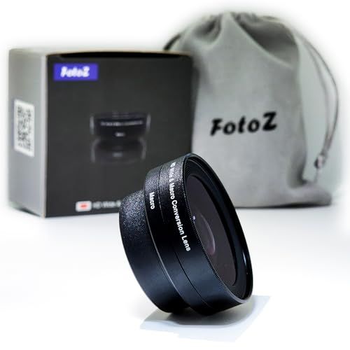 FotoZ 40.5mm 0.75x ミニ広角変換レンズ(マクロ付き)、Sony ZV-1F ZV-E10、ZV-E10 MarkII A6400 A6700アクセサリー用、キットレンズ16-50mm、PZ 16-50mm OSS IIに対応 73112289