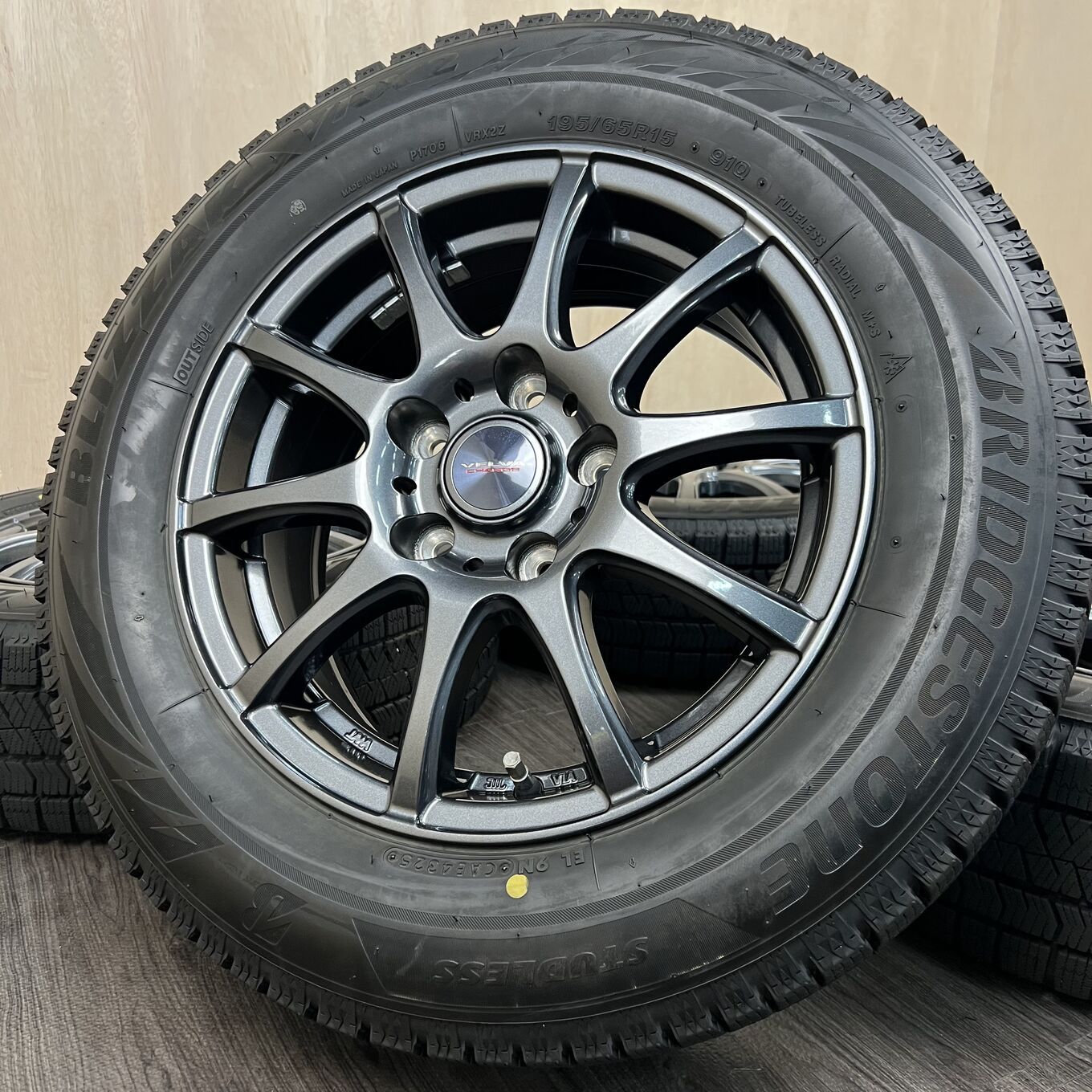[セット]WEDS 15インチ + BRIDGESTONE スタッドレスタイヤ 195/65R15 #78S40426