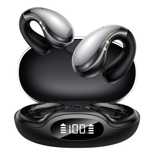 イヤーカフ イヤホン【2026 NEW 50時間連続再生 / AI翻訳機能】骨伝導 ワイヤレスイヤホン Bluetooth 5.4 耳を塞がない オープンイヤー 空間オーディオ 快適な装着感 マイク付き 自動ペアリング 通勤 通学 WEB会議 スポーツ ブｍａ