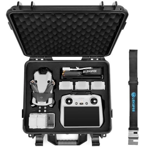 Lekufee DJI Mini 4 Pro 防水ハードキャリングケース- DJI Mini 4 Pro ドローン、DJI Mini 4、Mini 3 Pro、Mini 3 ドローン、 DJI RC 2、DJI RC、RC N2、RC N1 b0317075