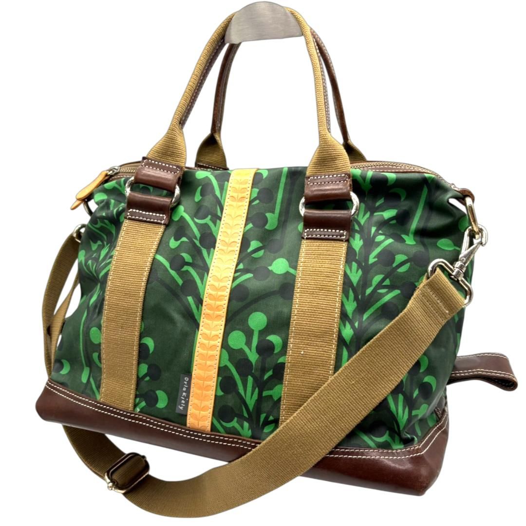 Orla Kiely オーラカイリー ボストンバッグ 2way ナイロン レザー