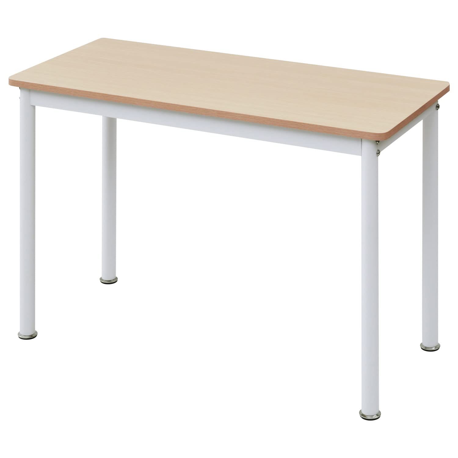 [山善] デスク 幅100×奥行45×高さ70cm 傷や汚れに強いメラミン樹脂天板 組立品 ナチュラル/Sホワイト MFD-1045(GNA/SWH)ｍａ