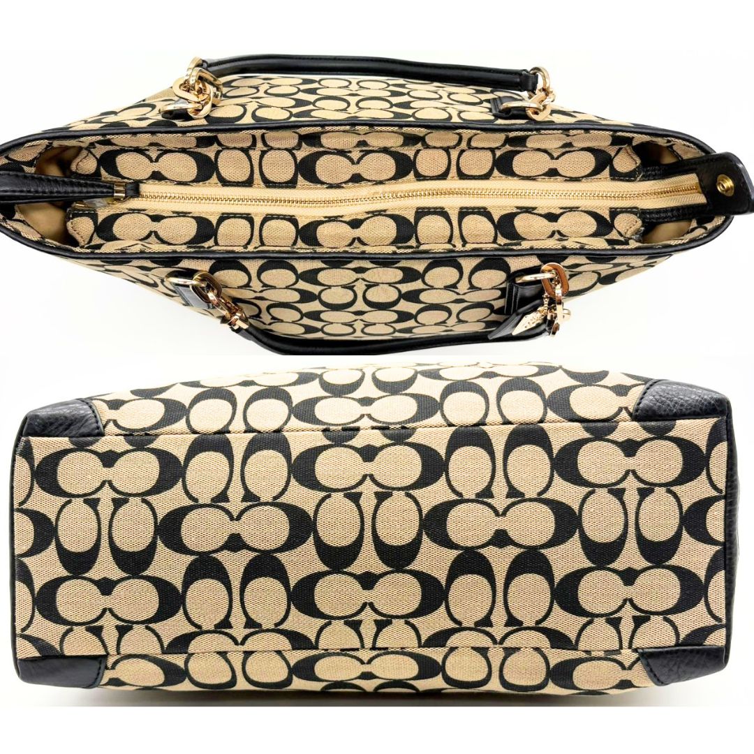 COACH コーチ トートバッグ キャンバス シグネチャー ベージュ 