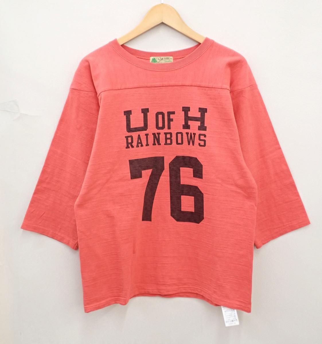 ★8146☆SUN SURF サンサーフ RAINBOWS SLUB YARN FOOTBALL TEE フットボールTシャツ SS69441　極美品　M