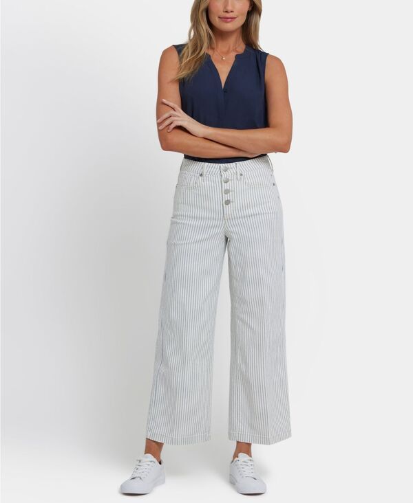 エヌワイディージェイ レディース ボトムス デニムパンツ ワイドレッグ アンクル ジーンズ NYDJ Womens High Rise Teresa Wide Leg Ankle Jeans Pale