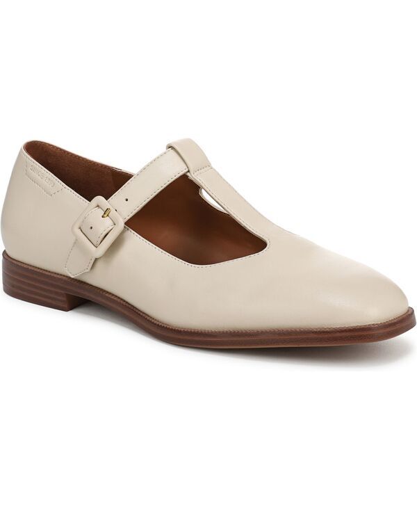 フランコサルト レディース シューズ パンプス Franco Sarto Womens Kenley Round Toe Mary Jane Flats Ivory White Leather ホワイ