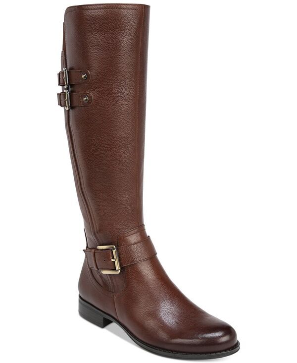 ナチュライザー レディース シューズ ブーツ・レインブーツ Naturalizer Womens Jessie Riding Boots Regular Wide Calf Chocolate Lea