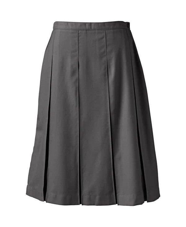 ランズエンド レディース ボトムス スカート Lands End Womens School Uniform Box Pleat Skirt Below the Knee Gray グレー