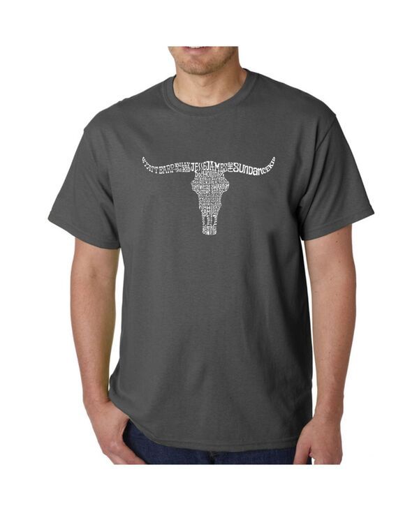 エルエーポップアート メンズ トップス Tシャツ LA Pop Art Mens Word Art TShirt Outlaws Gray グレー