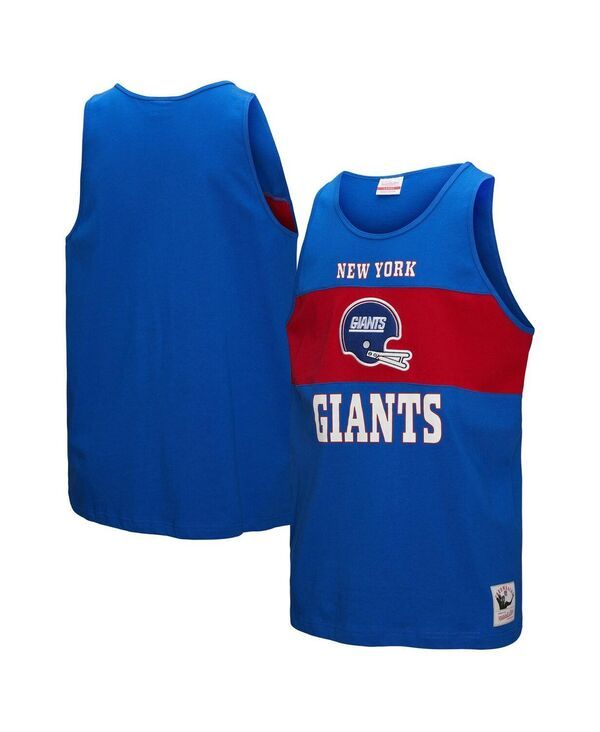 ミッチェルネス メンズ トップス タンクトップ Mitchell Ness Mens Royal New York Giants Retro Color Block Tank Top Royal