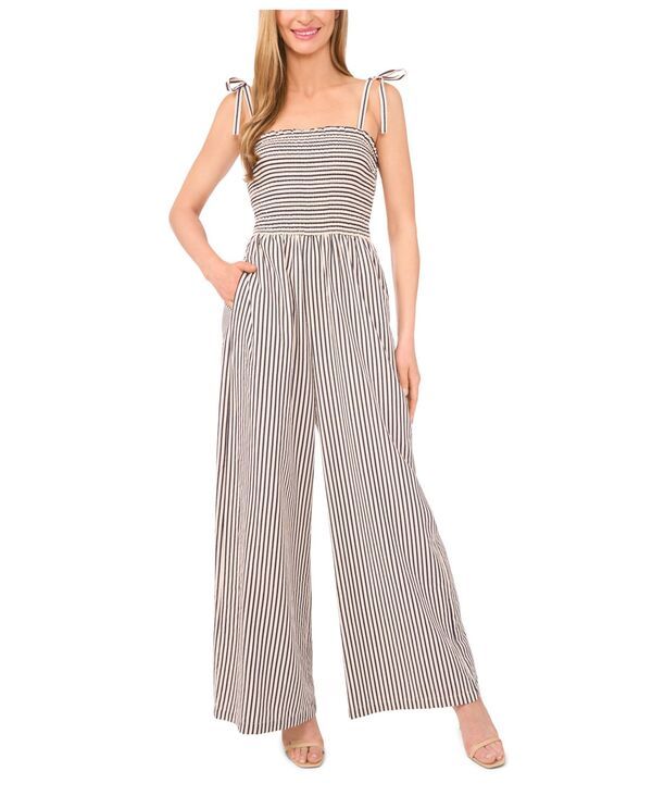 セセ レディース トップス ジャンプスーツ シャーリング CeCe Womens Tie Strap Smocked Bodice Jumpsuit Classic Navy ネイビー