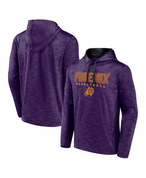 ファナティクス メンズ アウター パーカー・スウェット パーカー Fanatics Mens Heather Purple Phoenix Suns Fast Break Pullover Hoodi