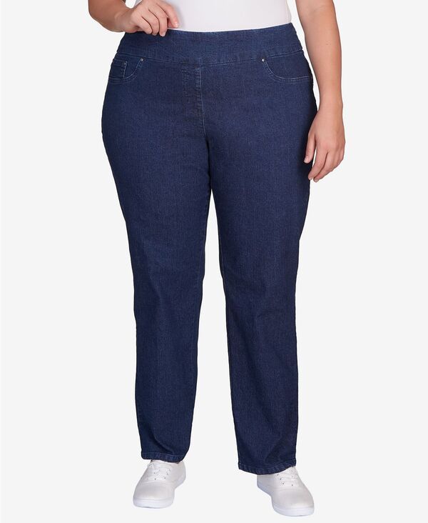 ルビーアールディー レディース ボトムス デニムパンツ プラスサイズ パンツ デニム Ruby Rd Plus Size Pull On Denim Pants Indigo インディゴ