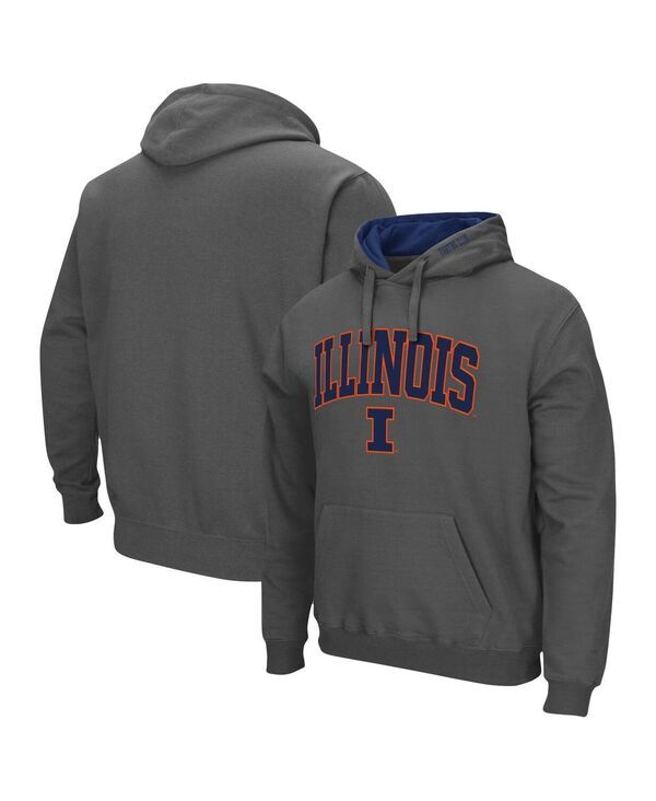コロシアム メンズ アウター パーカー・スウェット ロゴ パーカー Colosseum Mens Illinois Fighting Illini Arch and Logo 30 Pullover