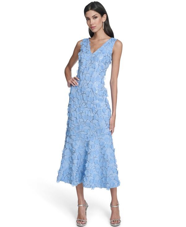 エリザジェイ レディース トップス ワンピース Vネック ミディ Eliza J Womens VNeck Midi Dress Blue ブルー