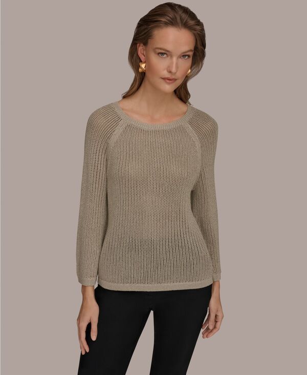ダナ キャラン ニューヨーク レディース アウター ニット・セーター クルーネック Donna Karanew York Womens Crewneck Sweater Tuscan Gray グレー