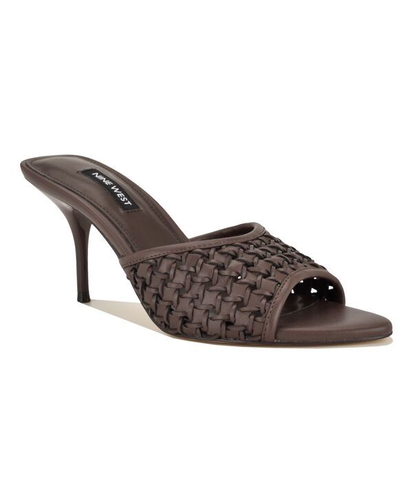 ナインウェスト レディース シューズ スリッポン・ローファー サンダル Nine West Womens Kirela Woven SlipOn Stiletto Dressandals Dark B