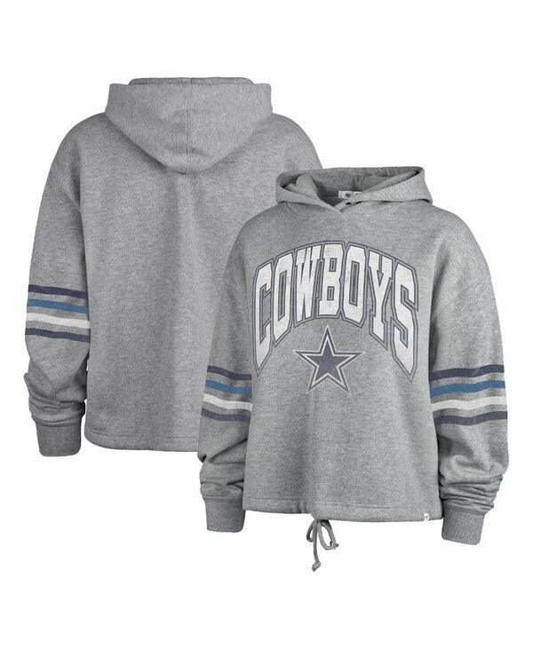 47 ブランド レディース アウター パーカー・スウェット 47 Brand Womens Heather Gray Distressedallas Cowboys Upland Bennett Pu