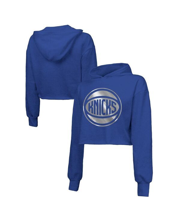 マジェスティック レディース アウター パーカー・スウェット クロップド Majestic Womens Royal New Yorknicks TriBlend Cropped Pullover H