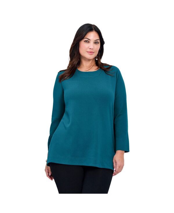 アベニュー レディース アウター ニット・セーター AVENUE Womens Breanna Eyelet Detail Hacci Top Teal ティール