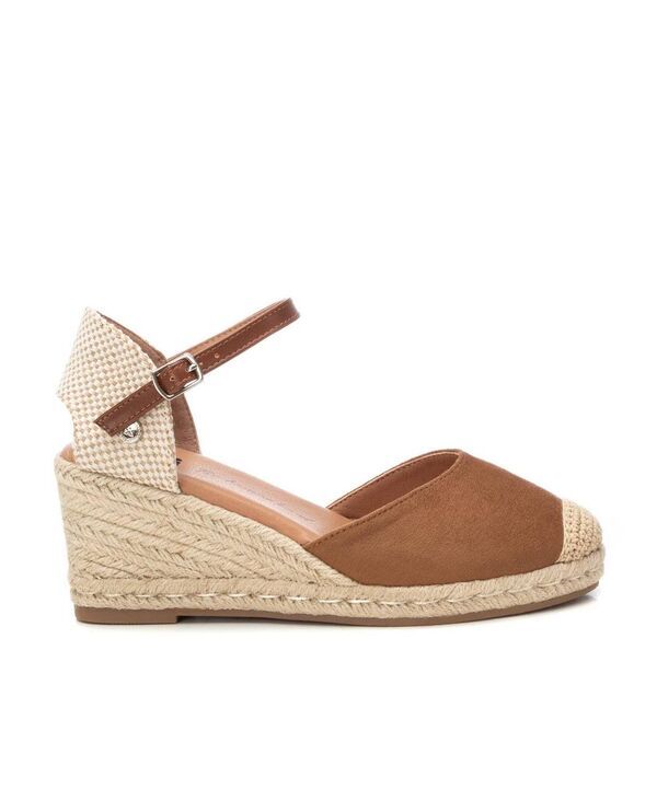 キシタイ レディース シューズ サンダル XTI Womens Wedge Espadrilles Camel キャメル